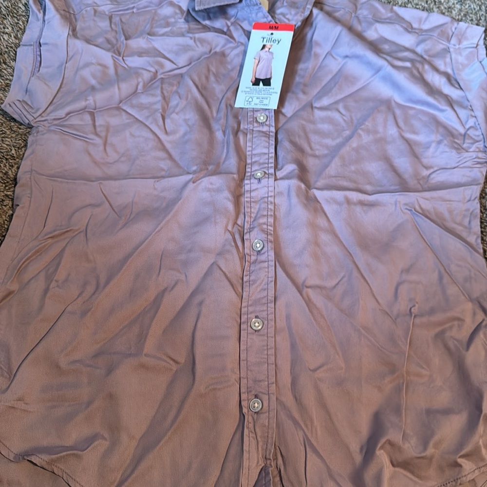 Tilley Tencel Feels So Right Shirt Purple Size Medium - Picture 4 of 4